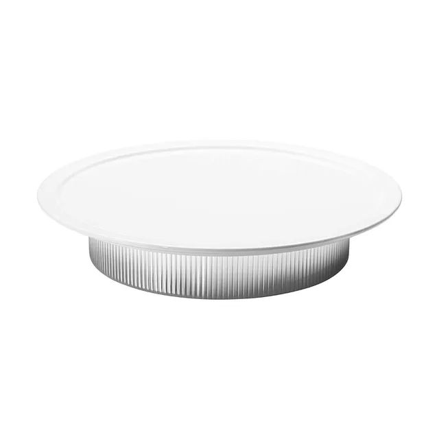 georg-jensen-bernadotte-plateau-de-service-inox-porcelaine-blanche image 1