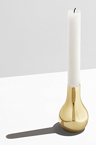 georg-jensen-cafu-porte-bougie-acier-inoxydable-dor-grande image 4