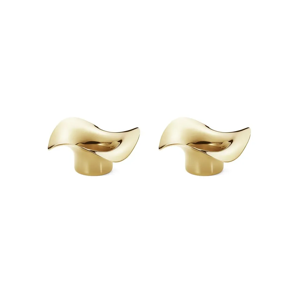 georg-jensen-cobra-lot-2-photophores-dor-s-bougeoir image 1