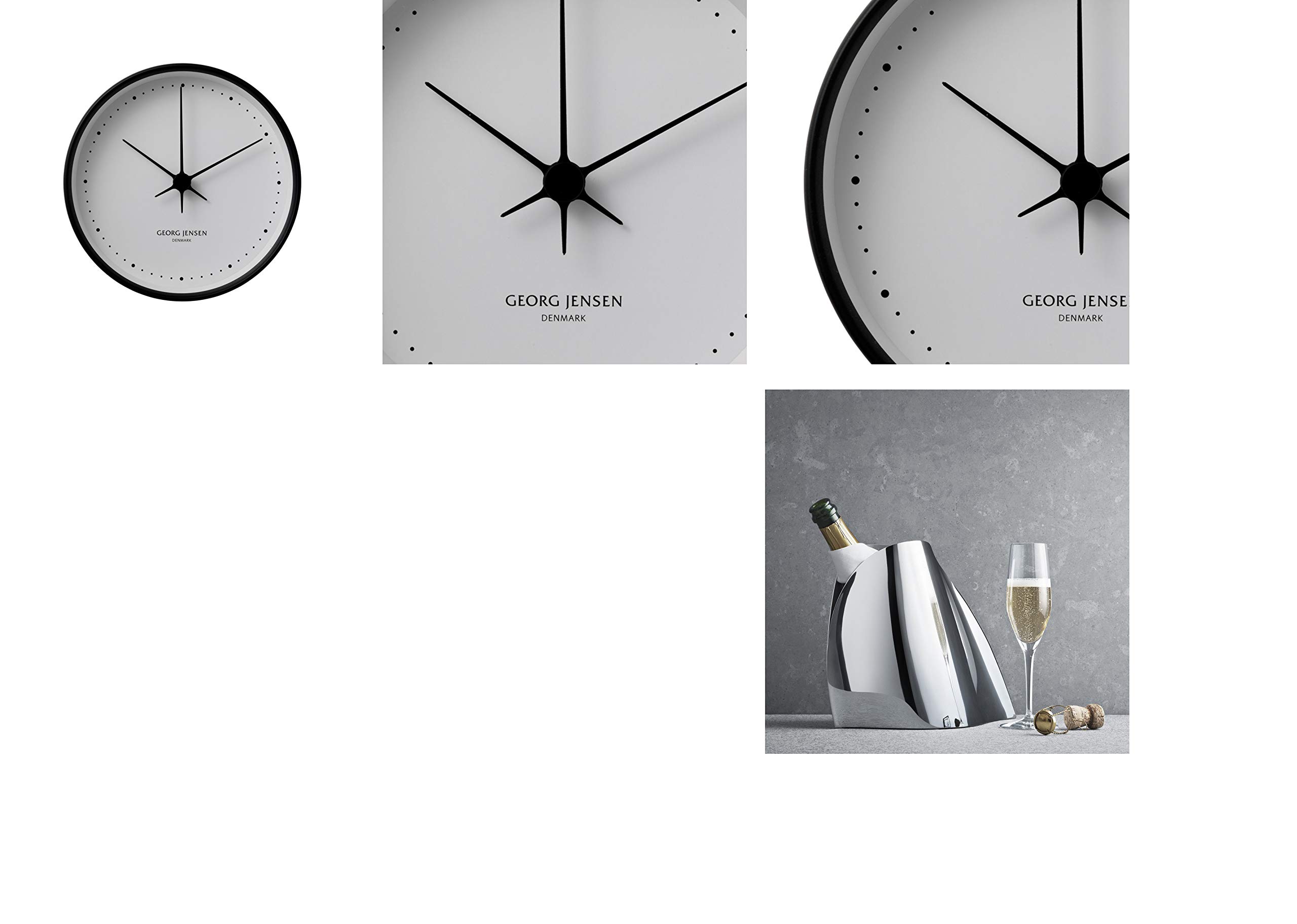 georg-jensen-koppel-horloge-murale-22-cm-noire-quartz image 4