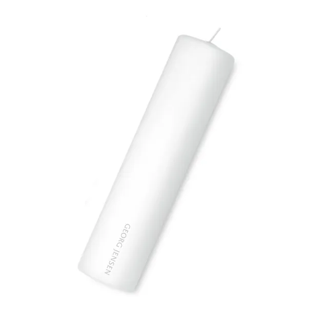 georg-jensen-koppel-bougie-pilier-blanche-6x25-cm-paraffine image 1