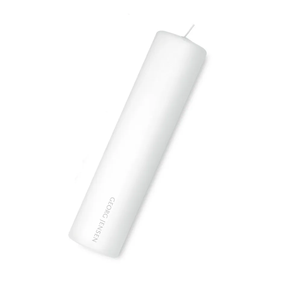 georg-jensen-koppel-bougie-pilier-blanche-6x25-cm-paraffine image 1