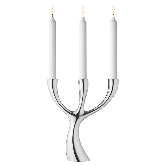georg-jensen-cobra-chandelier-inox-3-bras-27-cm-poli image 1