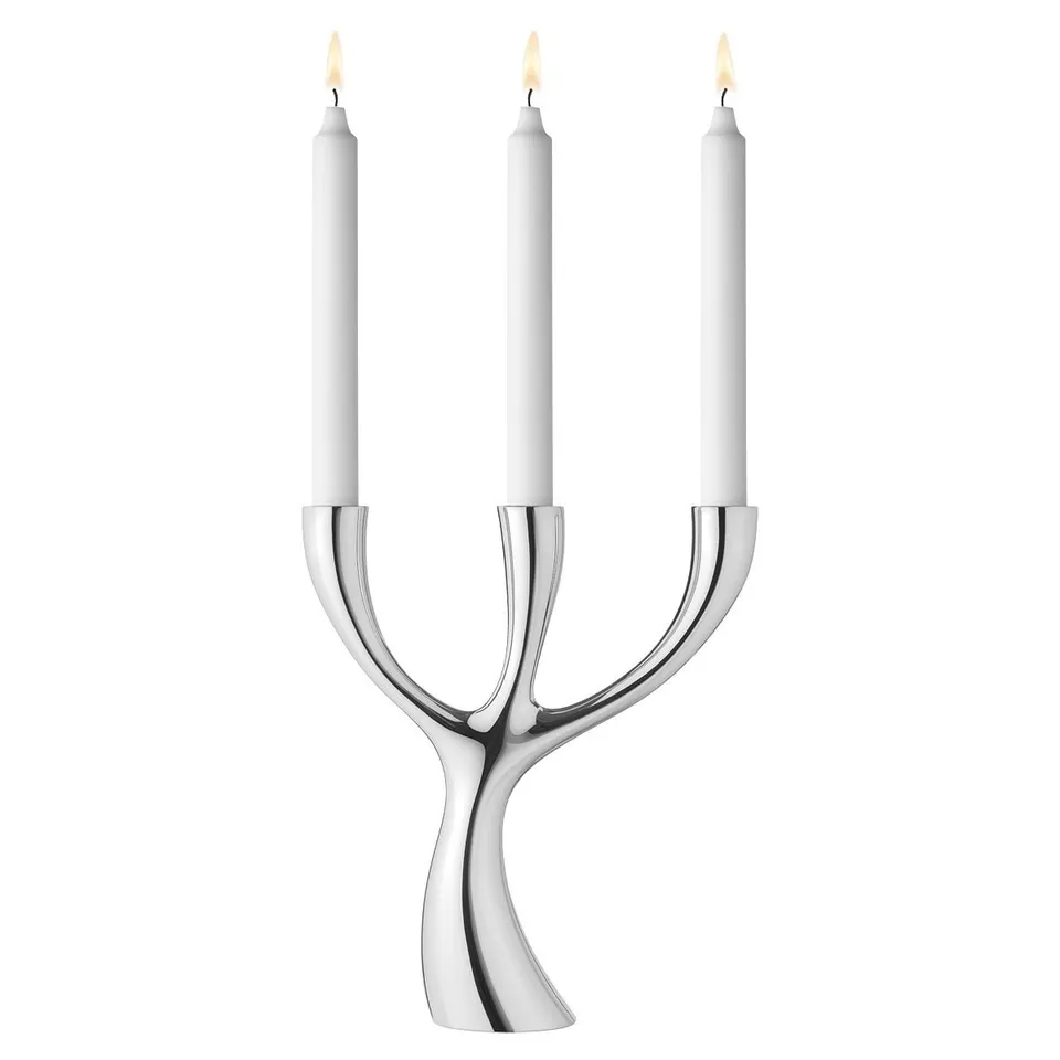 georg-jensen-cobra-chandelier-inox-3-bras-27-cm-poli image 1