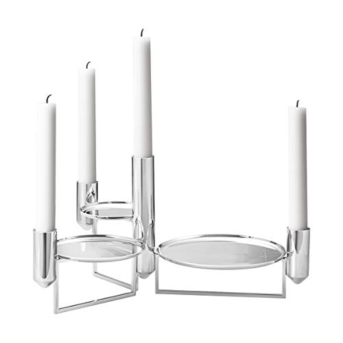 georg-jensen-tunes-bougeoir-plateau-inox-miroir-4-bougies image 4