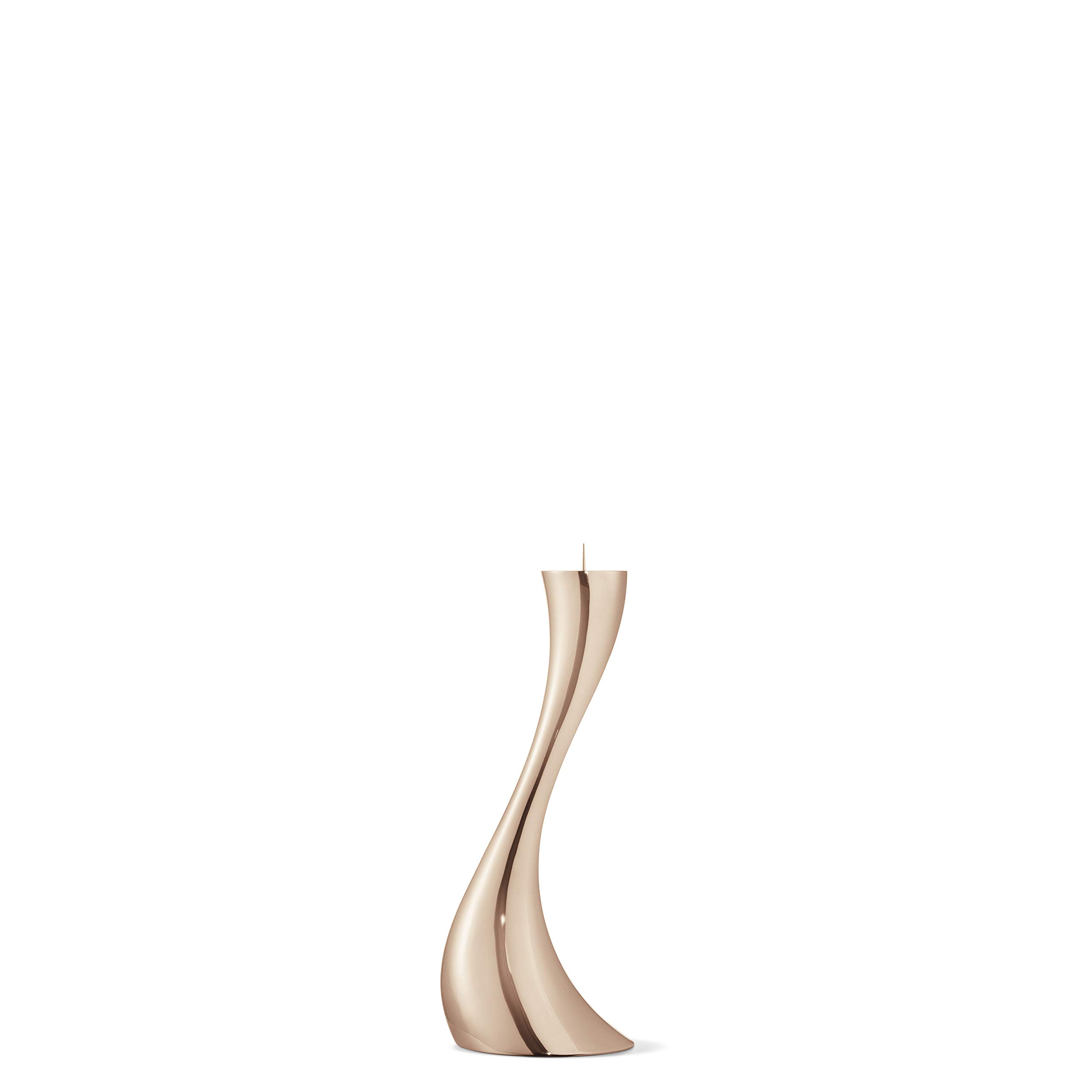 georg-jensen-cobra-bougeoir-au-sol-or-rose-40-cm-inox image 2