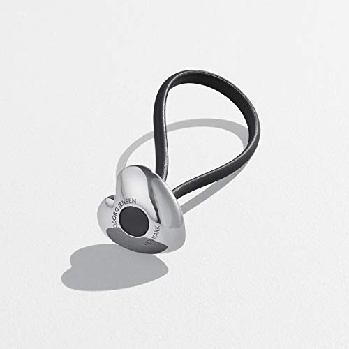 georg-jensen-heart-porte-cl-s-c-ur-noir-acier-inoxydable image 6