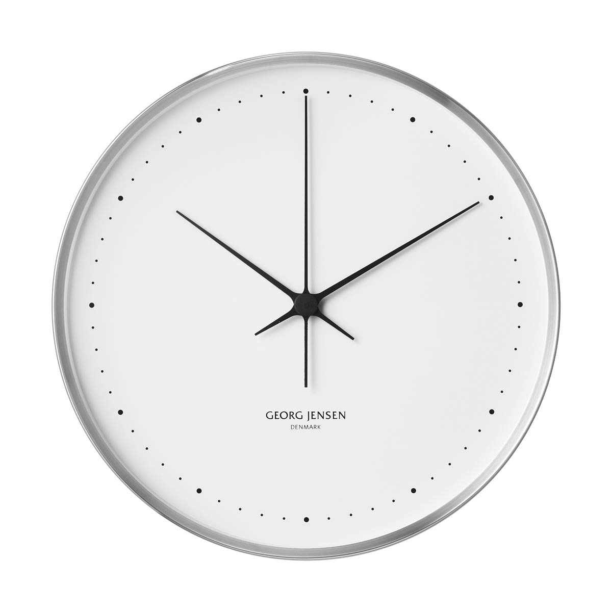 georg-jensen-koppel-horloge-murale-blanche-40-cm-inox image 1