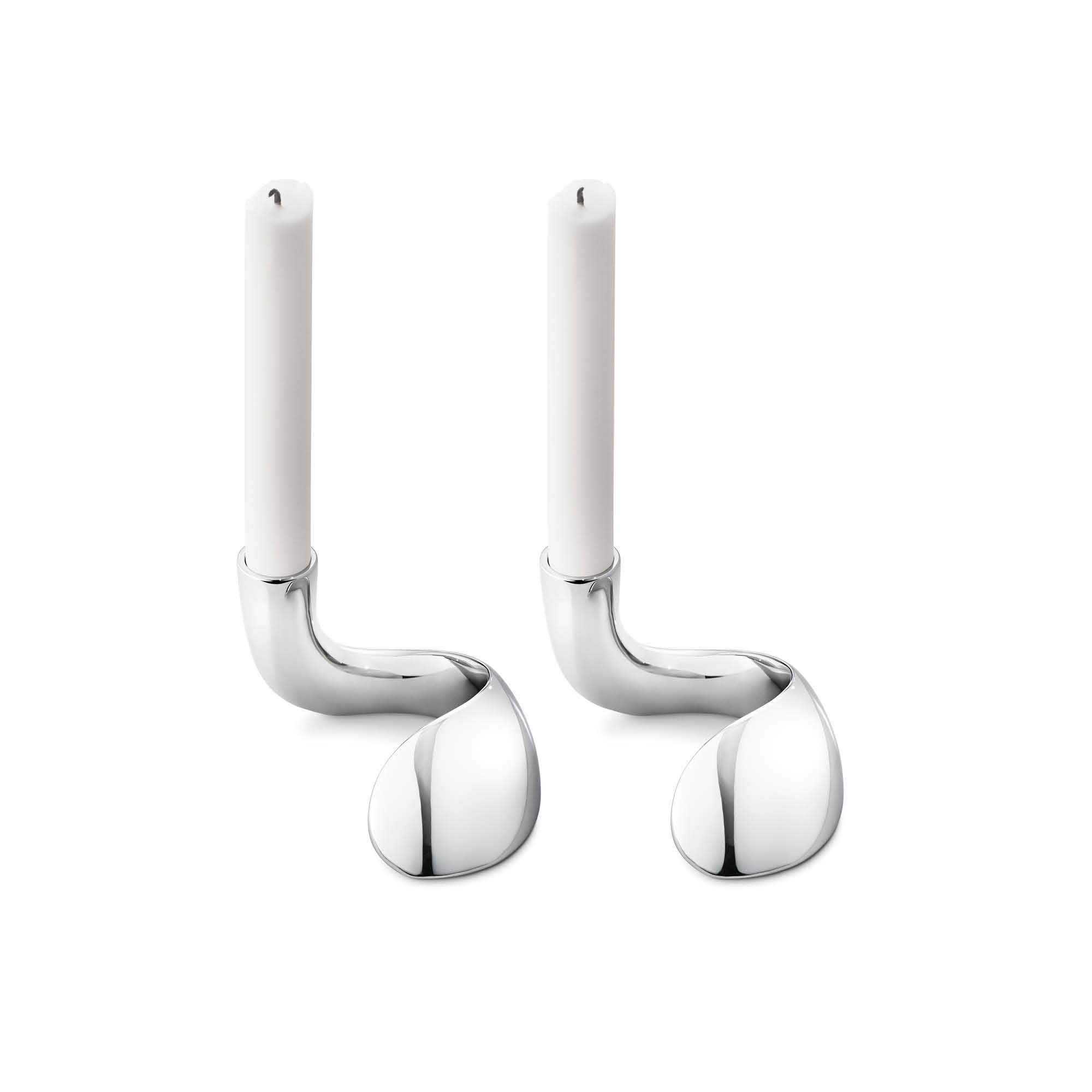georg-jensen-bloom-bougeoirs-inox-lot-de-2-poli-42-mm image 1