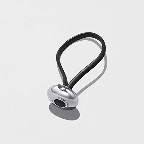 georg-jensen-ellipse-porte-cl-s-noir-acier-inoxydable image 5
