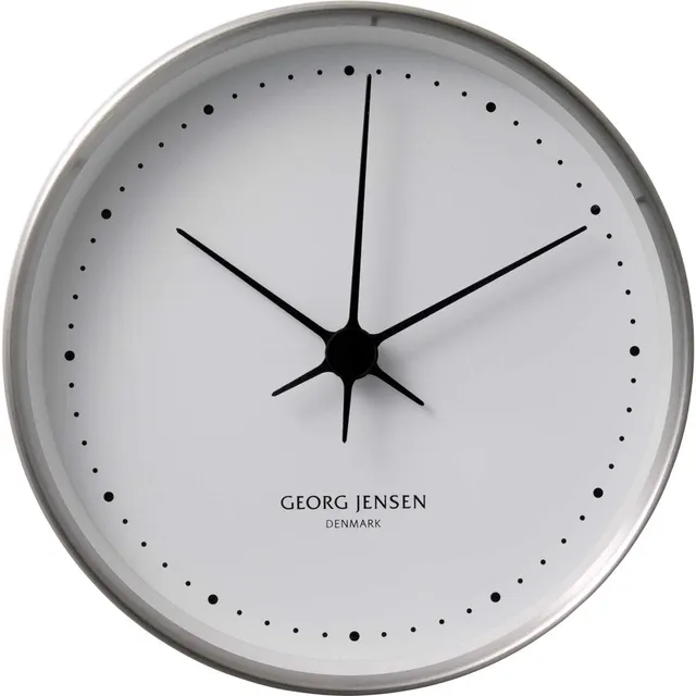 georg-jensen-koppel-horloge-murale-noire-quartz-22-cm image 1