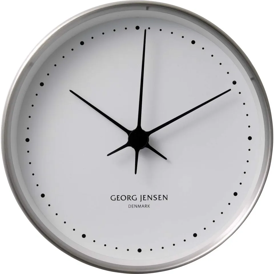 georg-jensen-koppel-horloge-murale-noire-quartz-22-cm image 1