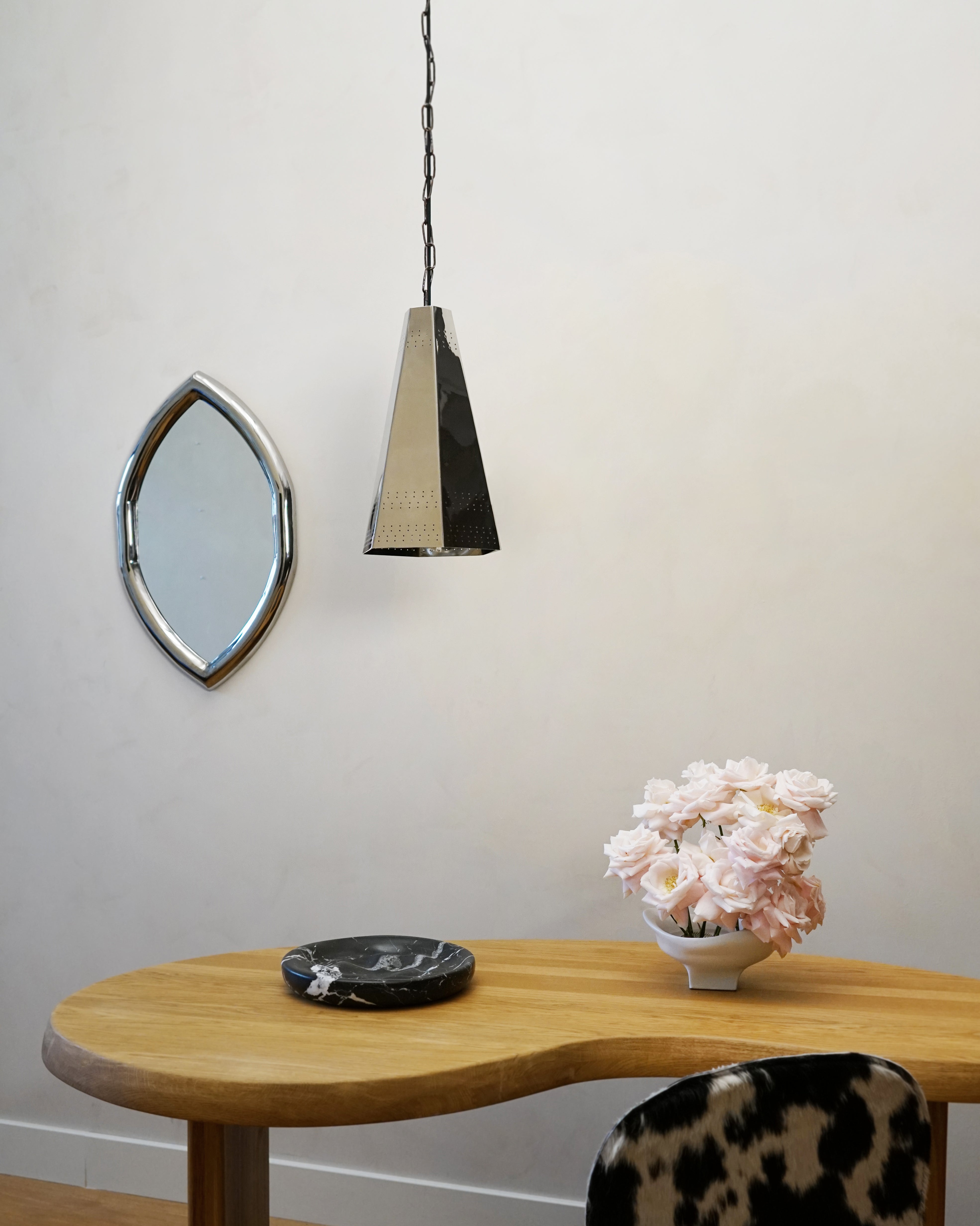 hein-studio-bowie-suspension-acier-poli-e14-plafond image 2