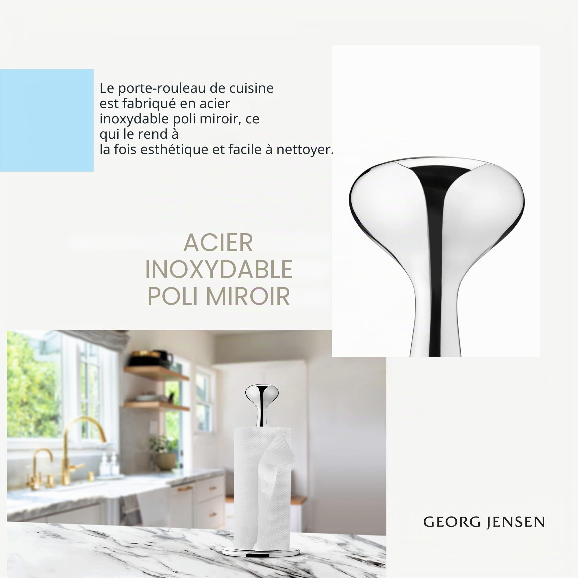 georg-jensen-alfredo-porte-rouleau-essuie-tout-inox-argent-32-cm image 6