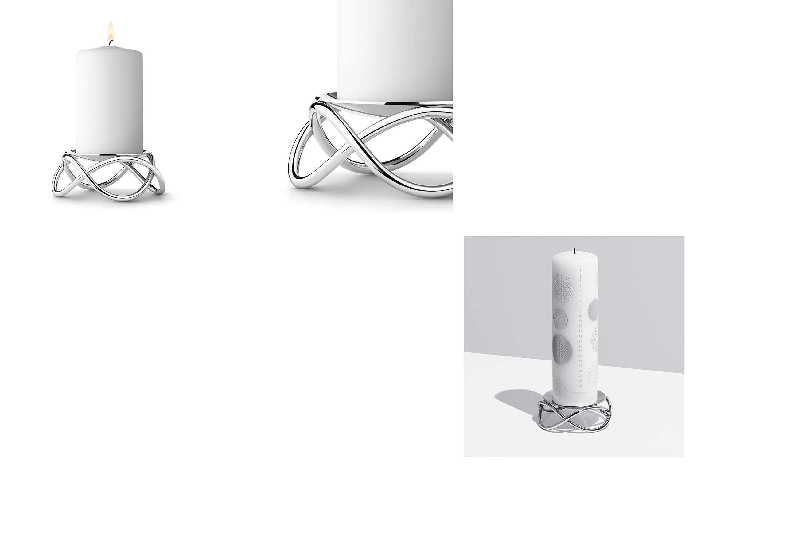 georg-jensen-glow-bougeoir-pilier-inox-mat-design-infini image 5