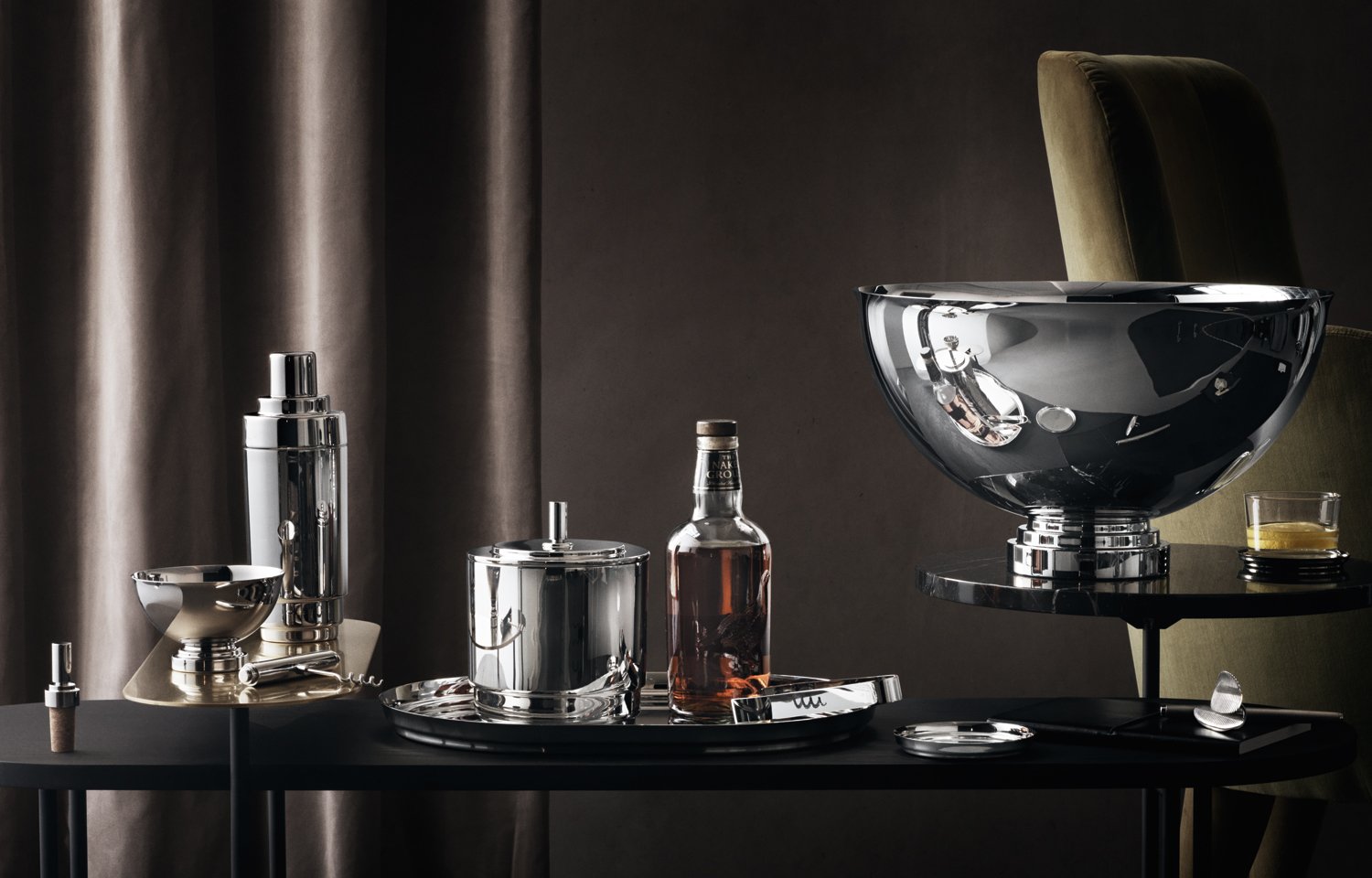 georg-jensen-manhattan-dessous-de-verre-inox-argent-lot-2 image 3