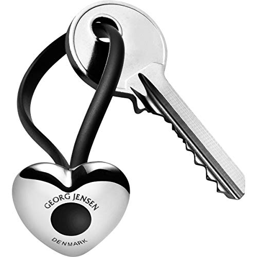 georg-jensen-heart-porte-cl-s-c-ur-noir-acier-inoxydable image 5