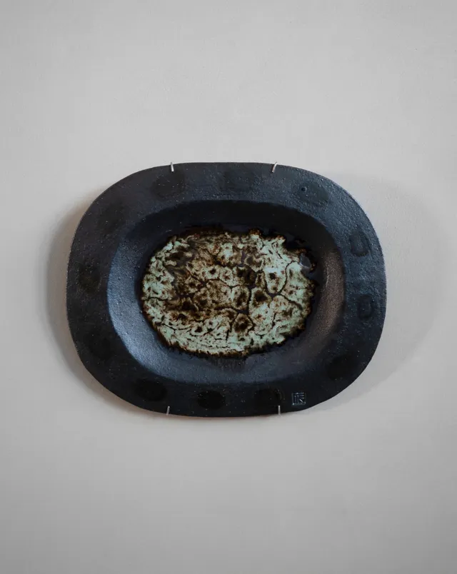 hein-studio-arts-assiette-murale-gr-s-26x22-cm-pi-ce-unique image 1
