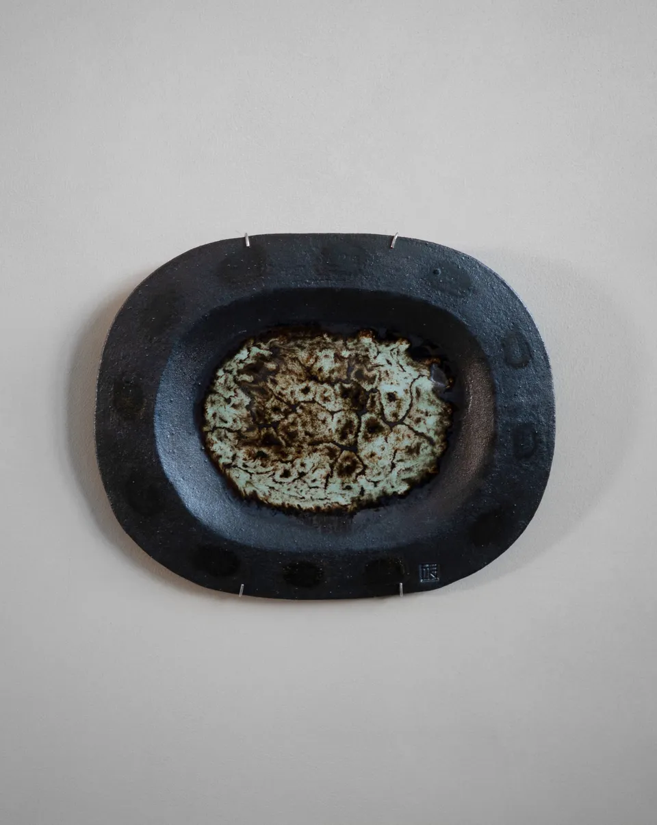 hein-studio-arts-assiette-murale-gr-s-26x22-cm-pi-ce-unique image 1
