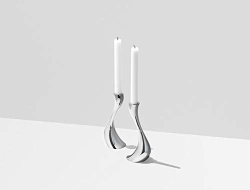 georg-jensen-cobra-bougeoir-inox-medium-2-bougies image 2