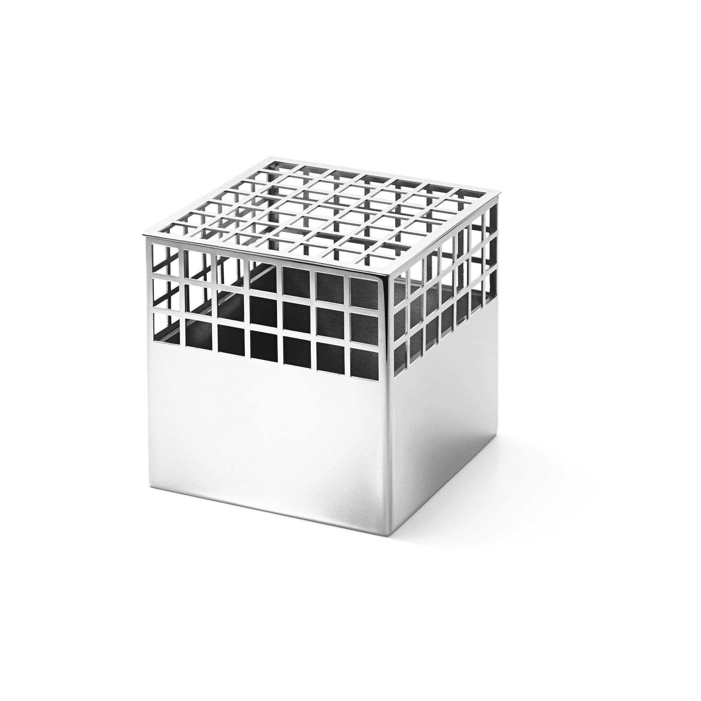georg-jensen-matrix-vase-cube-inox-12-7-cm-miroir image 1