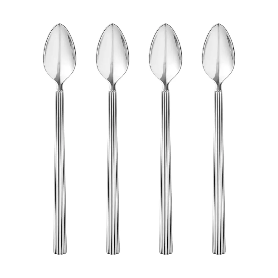 georg-jensen-bernadotte-set-4-cuill-res-longues-inox-miroir image 1