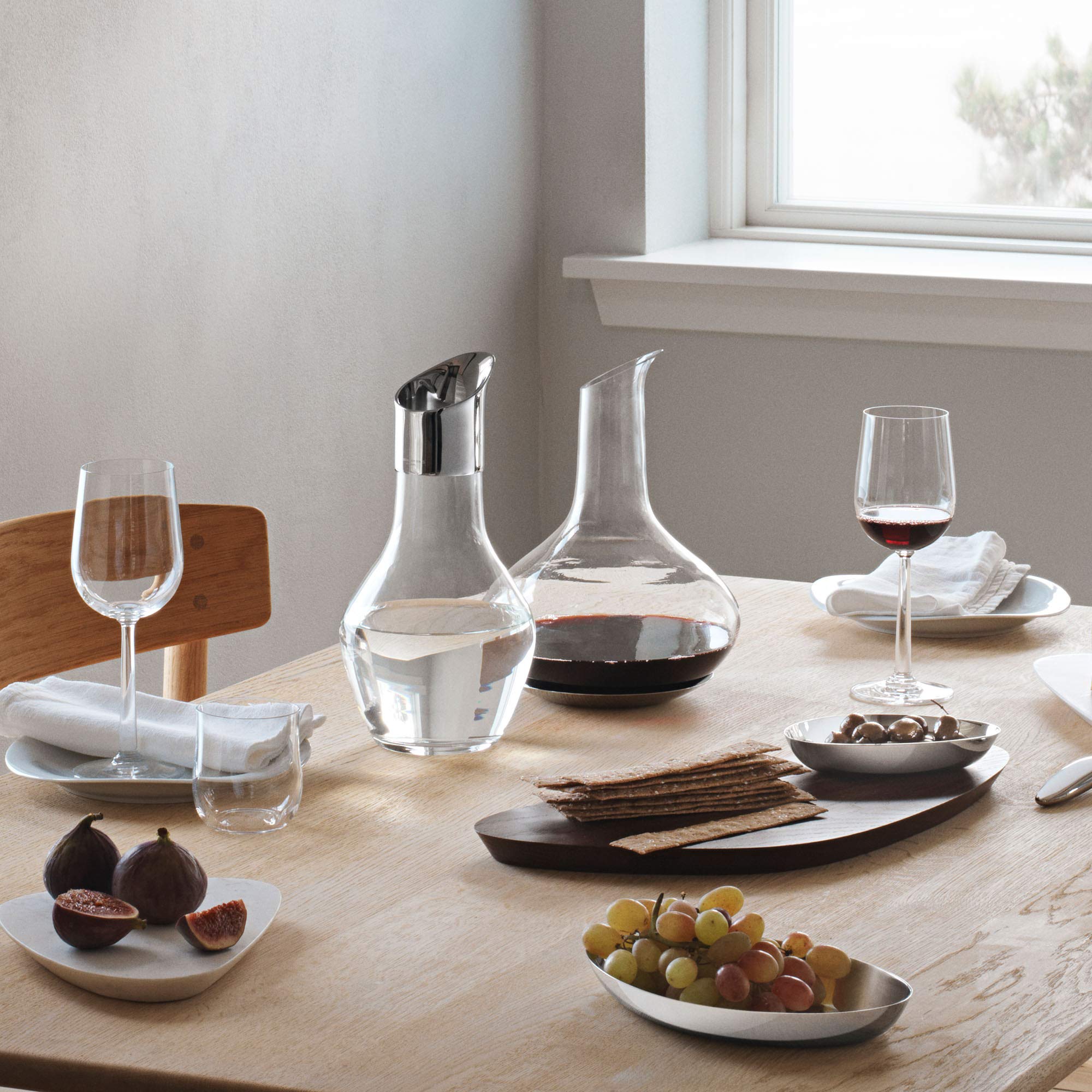 georg-jensen-sky-carafe-eau-verre-inox image 5