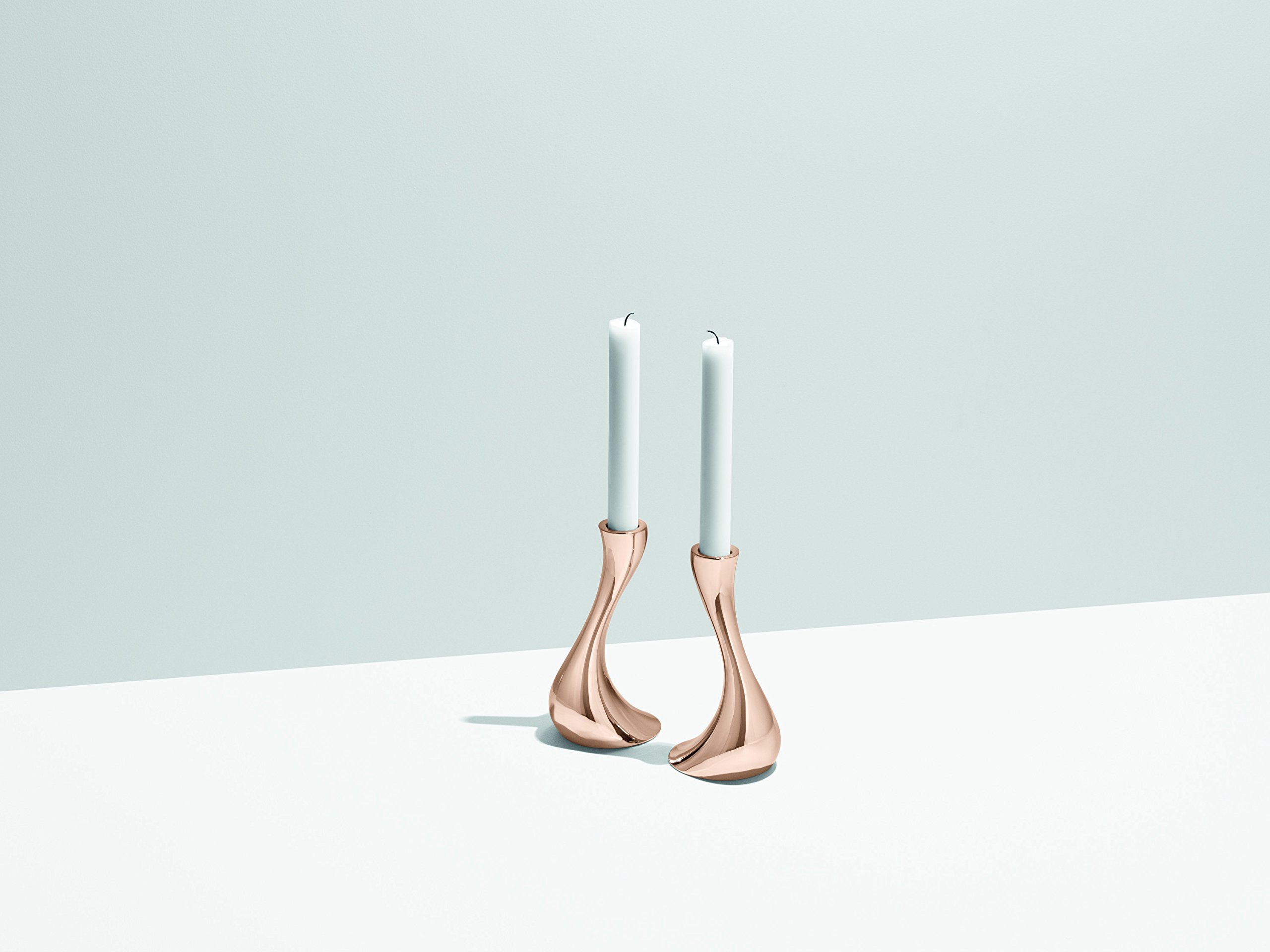 georg-jensen-cobra-bougeoir-or-rose-chandelier-s-16-cm image 2