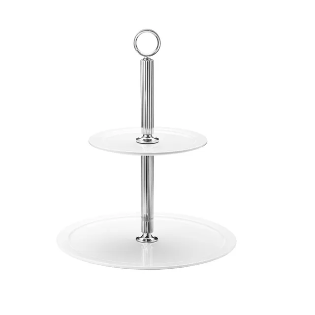 georg-jensen-bernadotte-pr-sentoir-2-tages-inox-porcelaine image 1