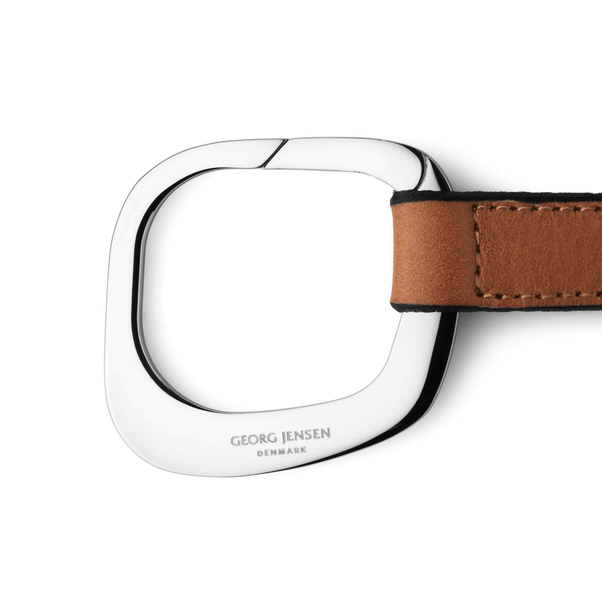 georg-jensen-square-porte-cl-s-cuir-inox-49-mm image 2