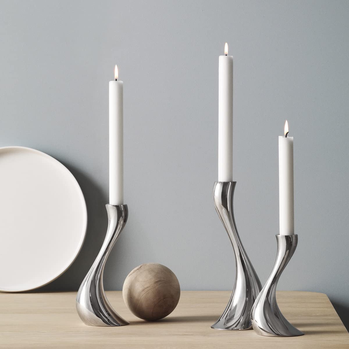 georg-jensen-cobra-bougeoir-inox-lot-de-3-miroir image 6