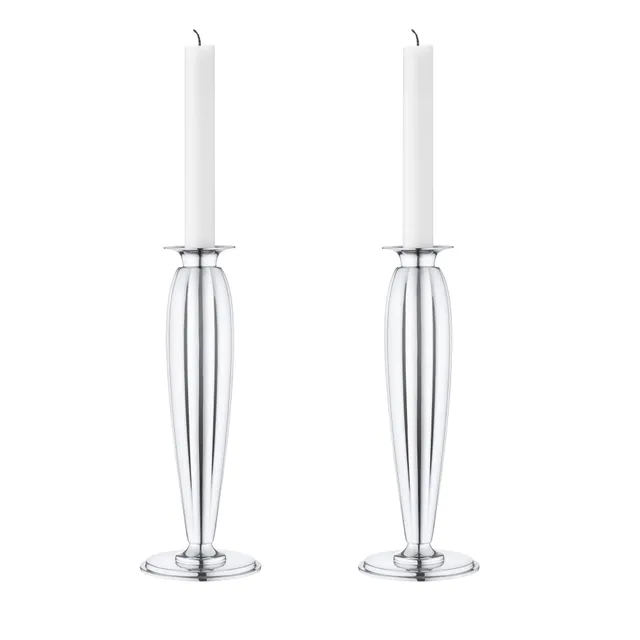 georg-jensen-bernadotte-bougeoirs-lot-de-2-inox image 1