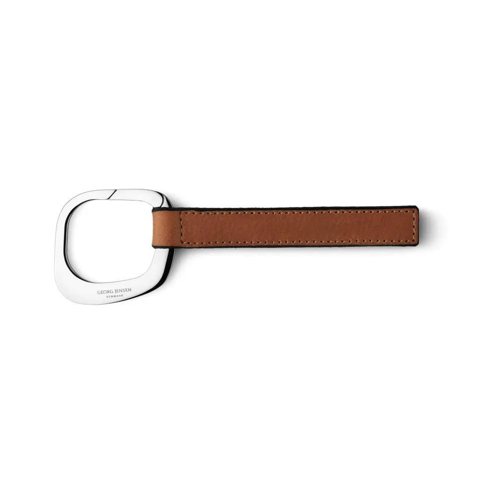 georg-jensen-square-porte-cl-s-cuir-inox-49-mm image 1