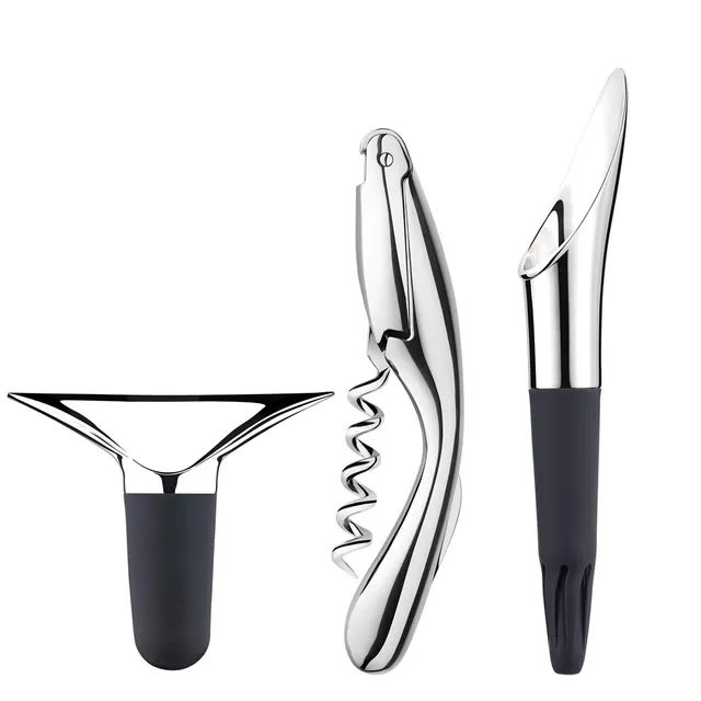 georg-jensen-wine-bar-coffret-vin-3-pi-ces-tire-bouchon-inox image 1