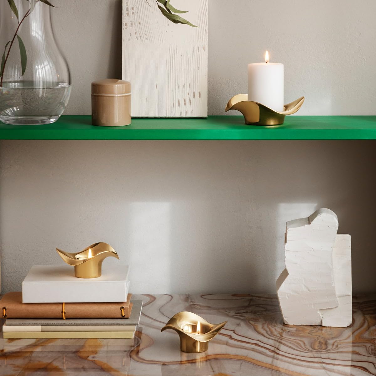 georg-jensen-cobra-lot-2-photophores-dor-s-bougeoir image 3
