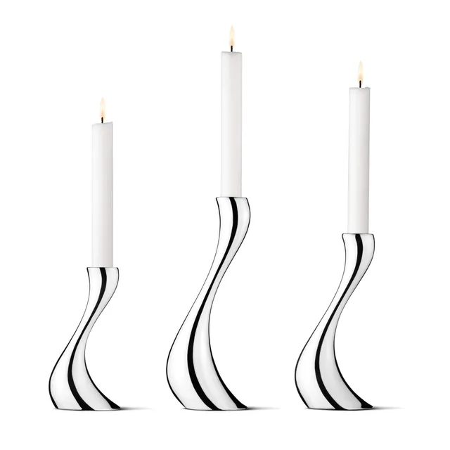 georg-jensen-cobra-bougeoir-inox-lot-de-3-miroir image 1