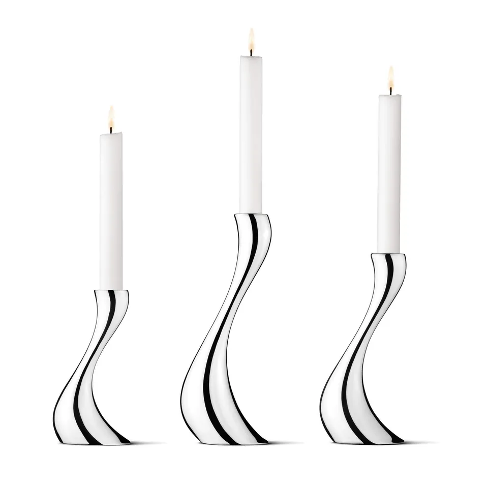 georg-jensen-cobra-bougeoir-inox-lot-de-3-miroir image 1