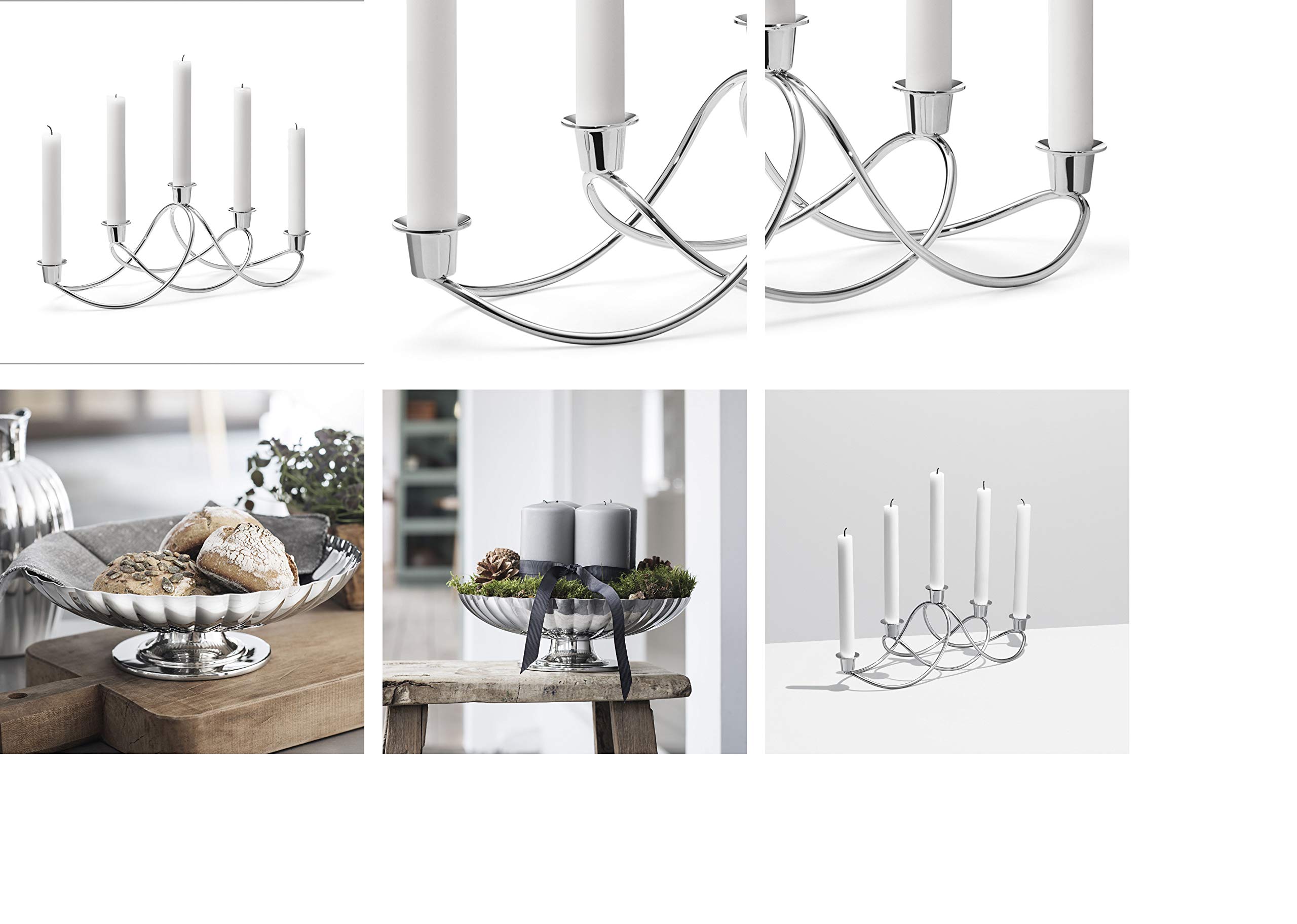 georg-jensen-harmony-bougeoir-5-bougies-inox-argent-41-9-cm image 5