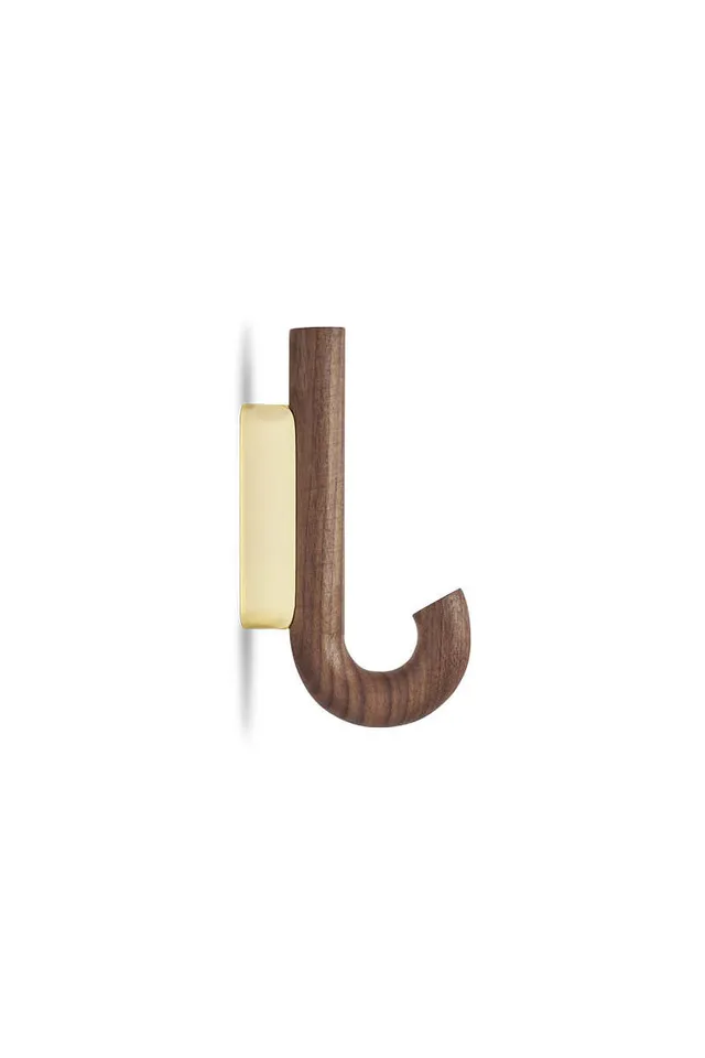 gejst-hook-mini-pat-re-murale-noyer-laiton image 1