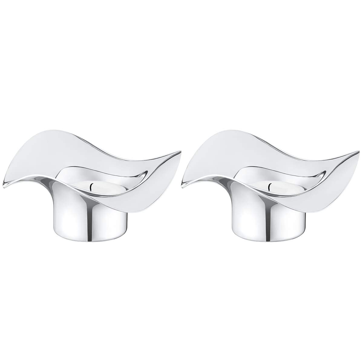georg-jensen-cobra-photophores-inox-lot-de-2 image 1