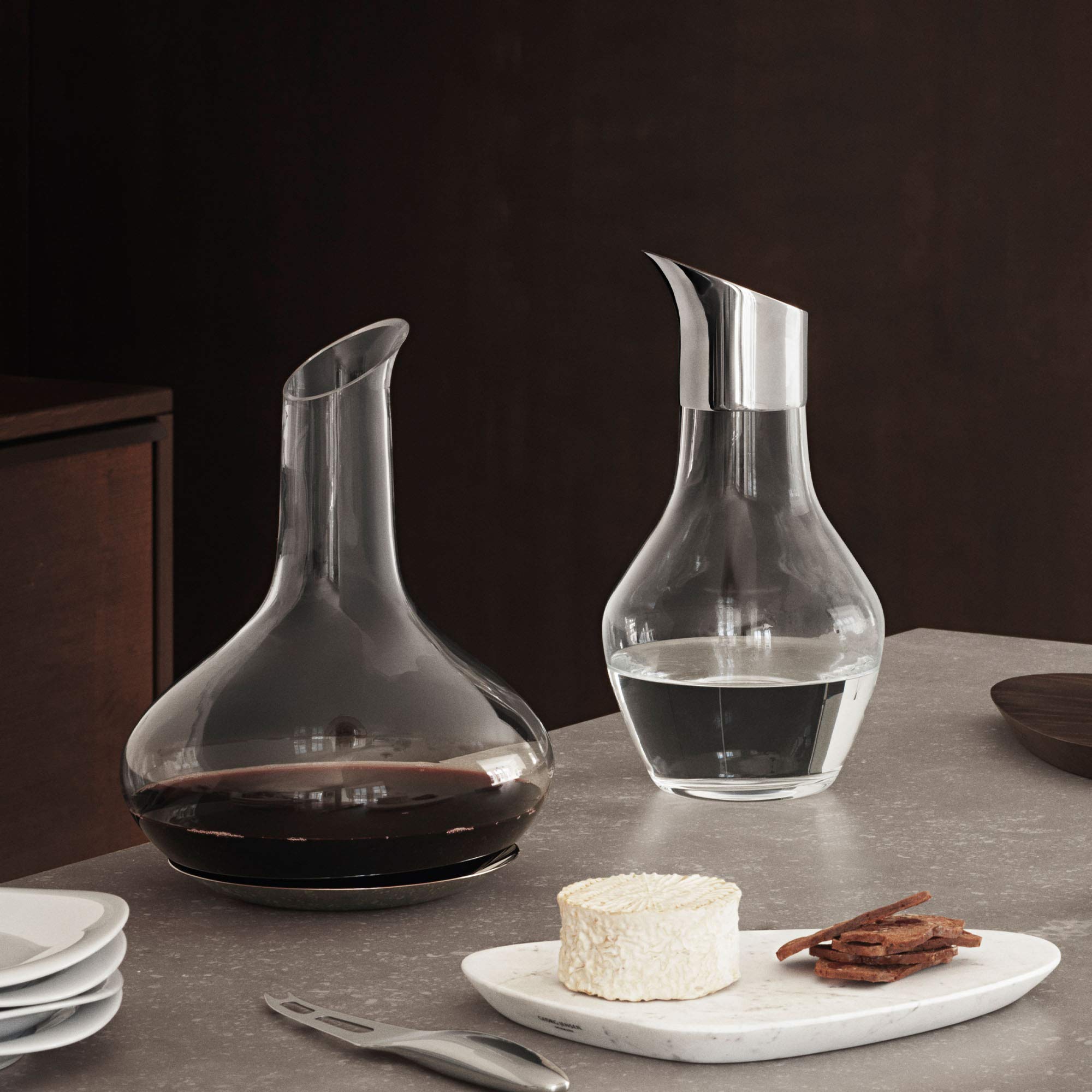georg-jensen-sky-carafe-eau-verre-inox image 6