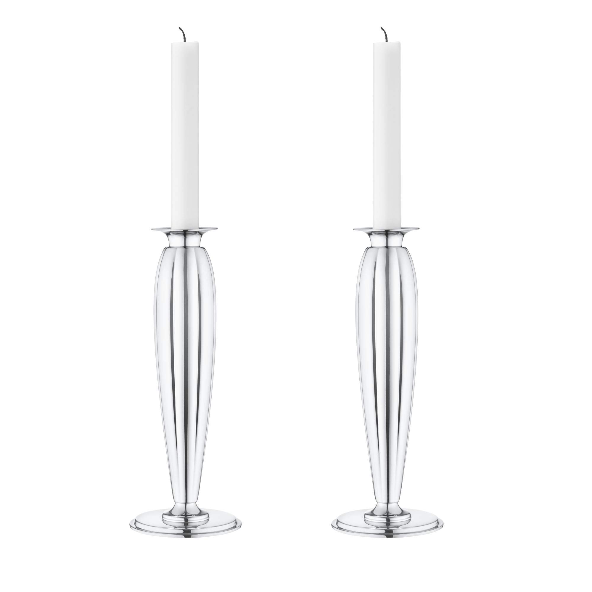 georg-jensen-bernadotte-bougeoirs-lot-de-2-inox image 1