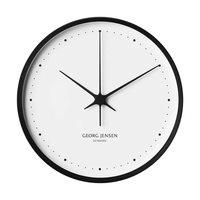 georg-jensen-koppel-horloge-murale-noire-30-cm-quartz image 1