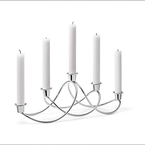 georg-jensen-harmony-bougeoir-5-bougies-inox-argent-41-9-cm image 6