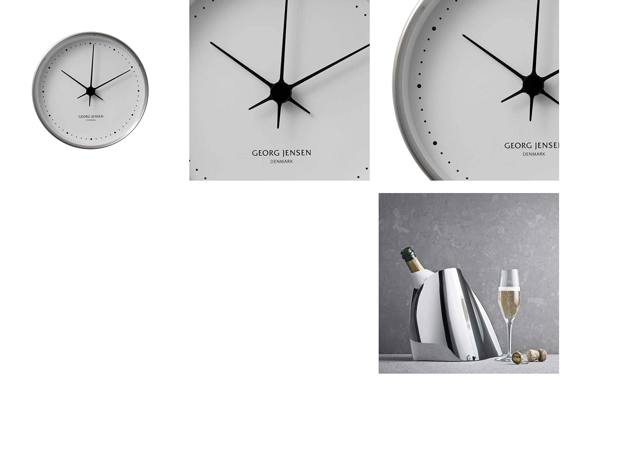georg-jensen-koppel-horloge-murale-noire-quartz-22-cm image 5