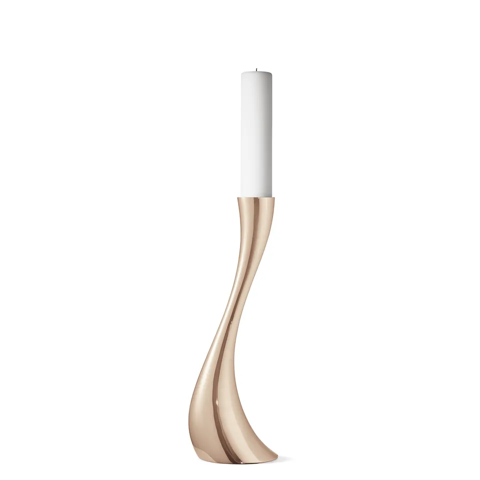 georg-jensen-cobra-bougeoir-or-rose-50-cm image 1