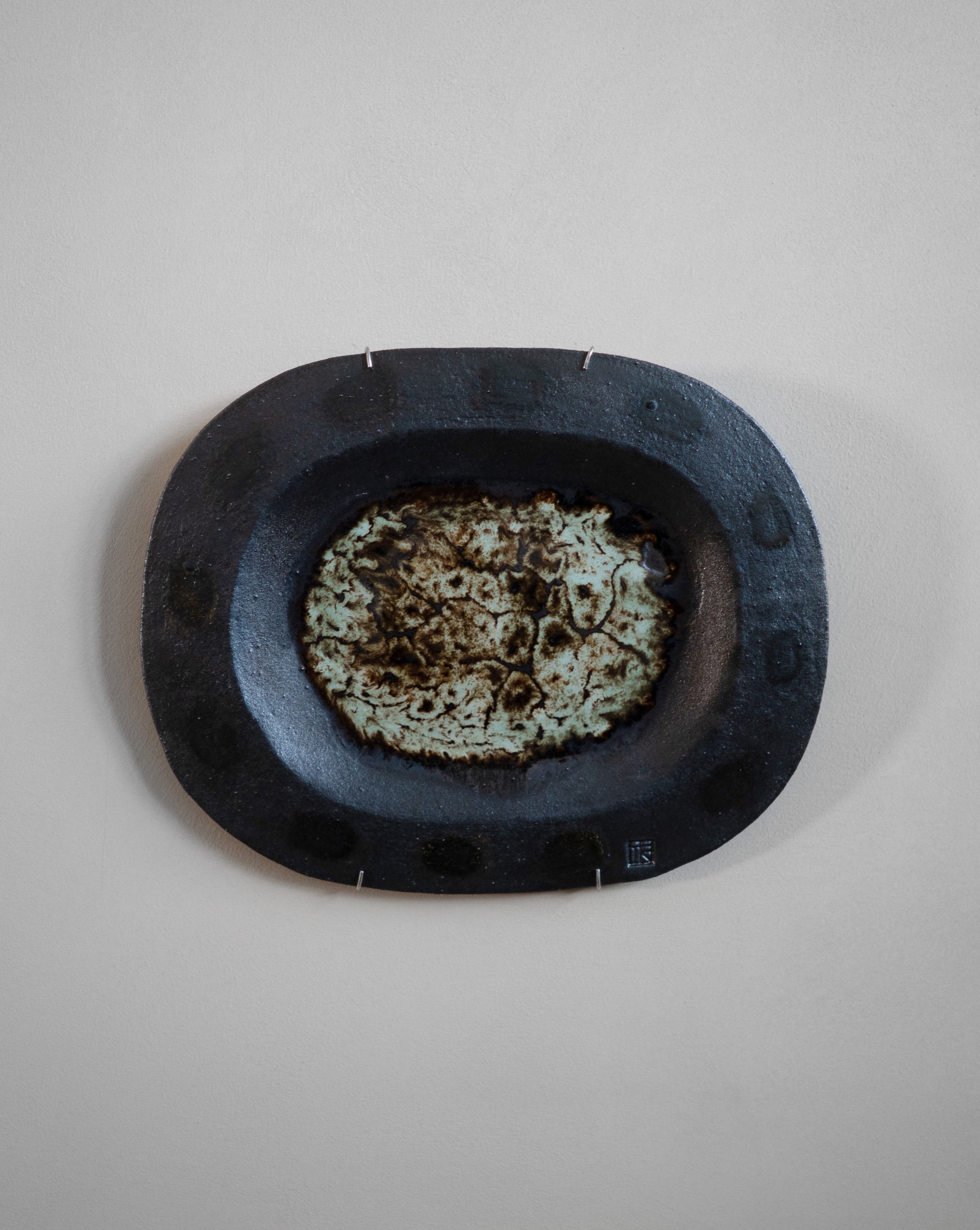 hein-studio-arts-assiette-murale-gr-s-26x22-cm-pi-ce-unique image 1