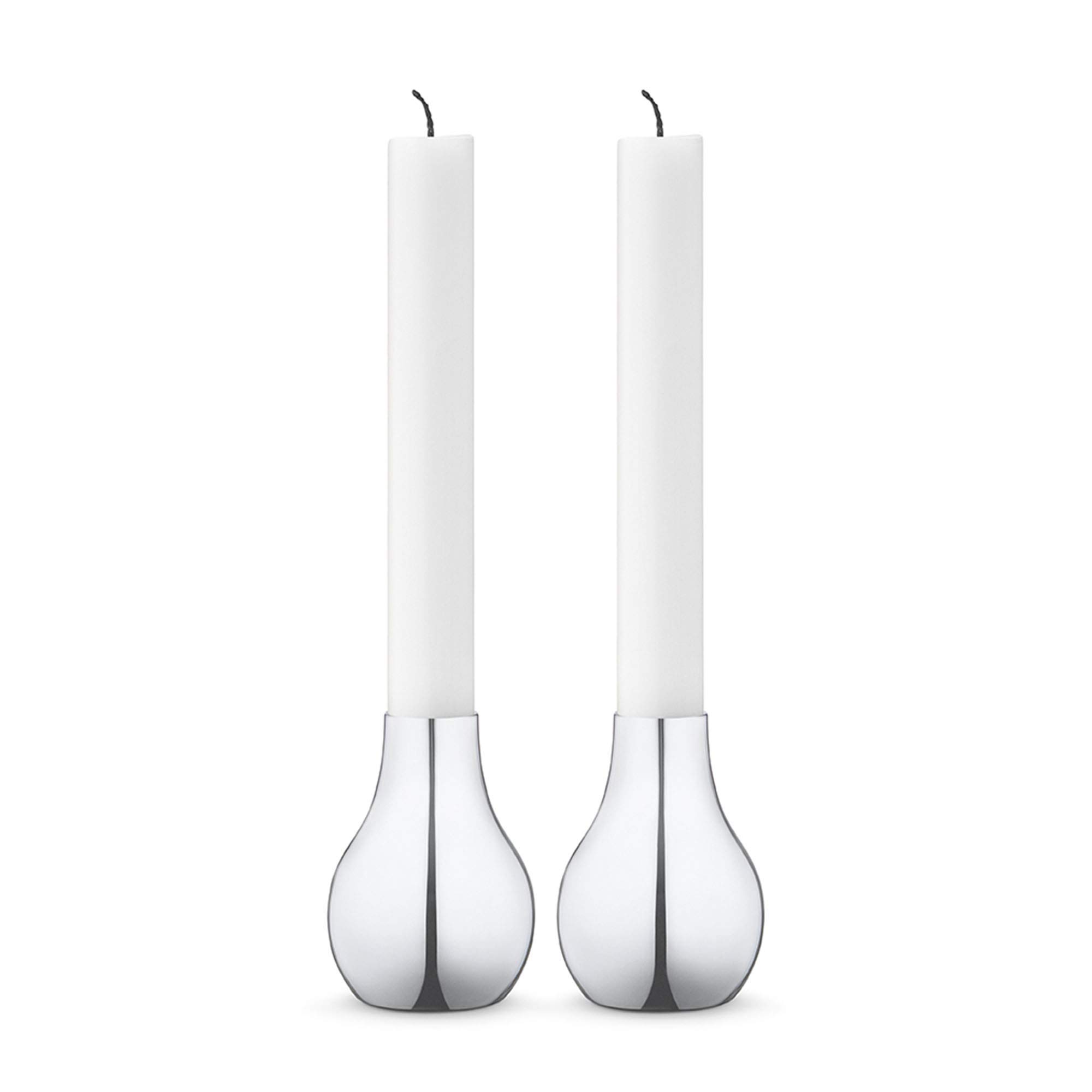 georg-jensen-cafu-bougeoir-inox-poli-taille-m-lot-de-2 image 1