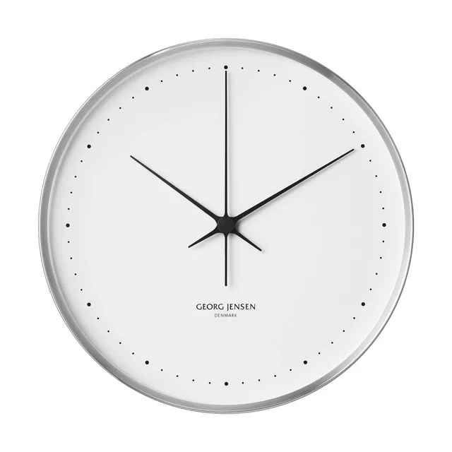 georg-jensen-koppel-horloge-murale-blanche-40-cm-inox image 1