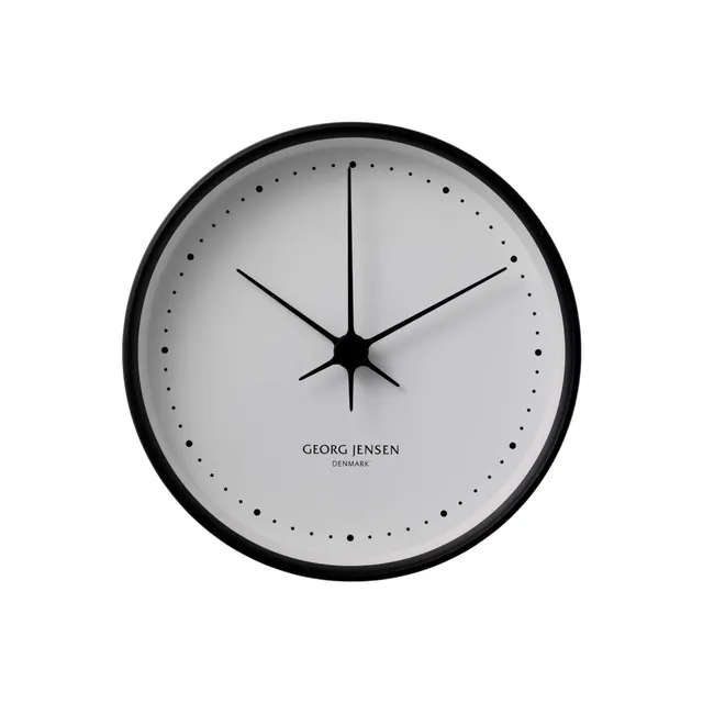 georg-jensen-koppel-horloge-murale-22-cm-noire-quartz image 1
